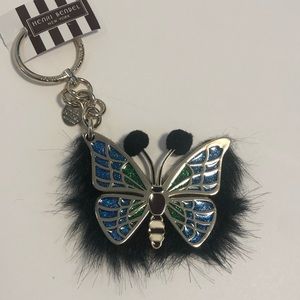 New Henri Bendel Butterfly Keychain Fob